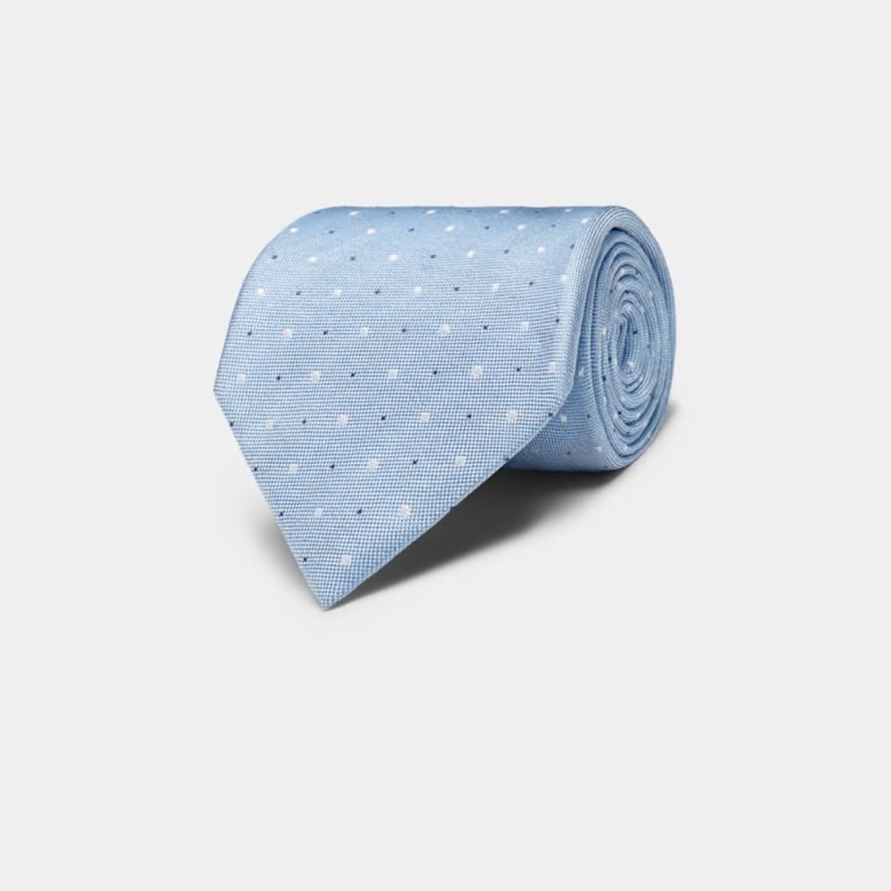 NEW Light Blue Suit Supply Pure Silk Tie